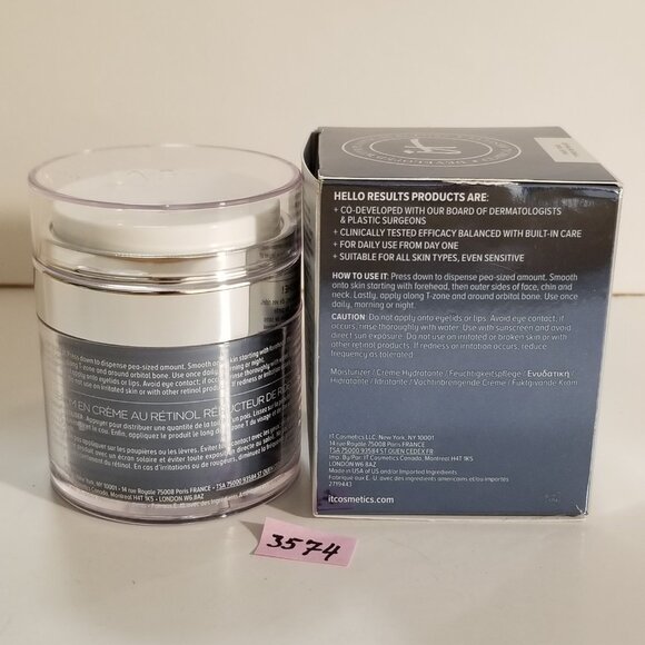 ✅NIB HELLO RESULTS WRINKLE-REDUCING DAILY RETINOL SERUM-IN-CREAM GOODBYE WRINKLE - Picture 5 of 9